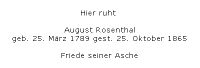 <b>Rosenthal August</b>